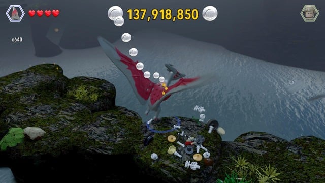 As pteranodon, destroy the objects with skeletons - Isla Sorna Aviary | Jurassic Park III - secrets in free roam - Jurassic Park III - secrets in free roam - LEGO Jurassic World Game Guide & Walkthrough