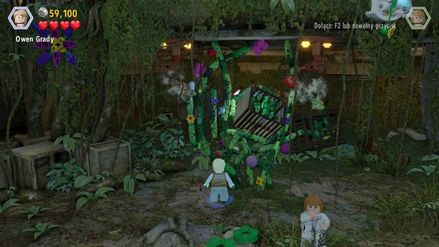 After you cut through the plants in the way, stand in the middle of the room and get the signal (the screenshot) - Out of Bounds | Jurassic World - walkthrough - Jurassic World - walkthrough - LEGO Jurassic World Game Guide & Walkthrough