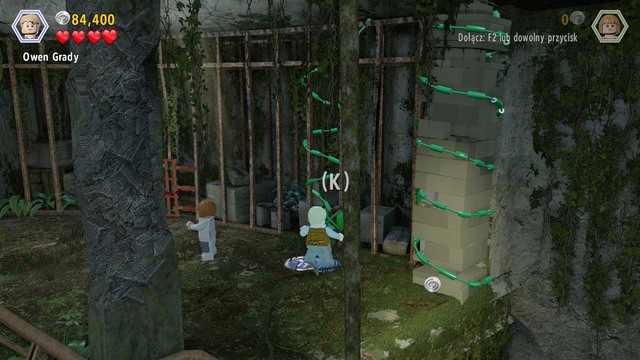 At the other side, switch to Owen and cut the rope that prevents you from accessing the pole - Out of Bounds | Jurassic World - walkthrough - Jurassic World - walkthrough - LEGO Jurassic World Game Guide & Walkthrough