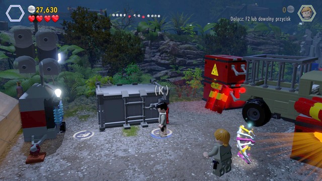 The banana is in the blocked container - InGen Arrival | Jurassic Park - The Lost World - walkthrough - Jurassic Park - The Lost World - walkthrough - LEGO Jurassic World Game Guide & Walkthrough