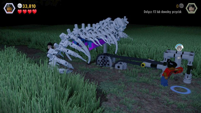 After you reach the location shown in the screenshot, switch to Kelly and slide under the skeleton - The Hunted | Jurassic Park - The Lost World - walkthrough - Jurassic Park - The Lost World - walkthrough - LEGO Jurassic World Game Guide & Walkthrough