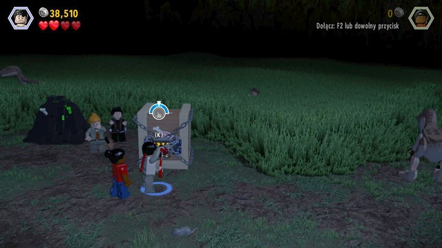 To pass by the velociraptor in the way, you need to smash the cage shown in the screenshot - The Hunted | Jurassic Park - The Lost World - walkthrough - Jurassic Park - The Lost World - walkthrough - LEGO Jurassic World Game Guide & Walkthrough