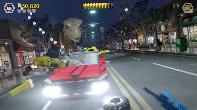During the chase, try to avoid the tyrannosaurs charge - San Diego | Jurassic Park - The Lost World - walkthrough - Jurassic Park - The Lost World - walkthrough - LEGO Jurassic World Game Guide & Walkthrough