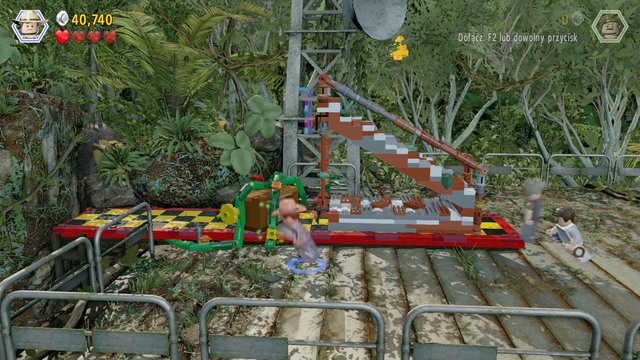 Use the scattered bricks to build stairs and push them towards the rock - Landing Strip | Jurassic Park III - walkthrough - Jurassic Park III - walkthrough - LEGO Jurassic World Game Guide & Walkthrough