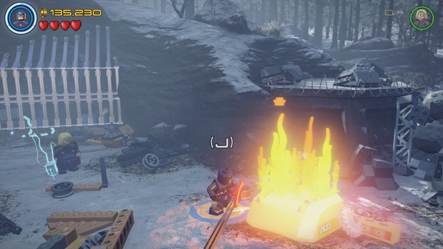 Switch to Captain America once you walk to the other side and put out all the fires you find there - Struck Off the List - Walkthrough - LEGO Marvels Avengers - Game Guide and Walkthrough