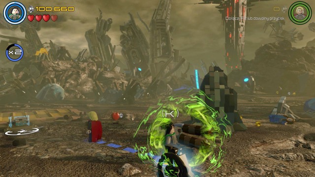 Walk towards the right side during the battle and destroy two objects constructed of bricks - Lost in the Aether - Walkthrough - LEGO Marvels Avengers - Game Guide and Walkthrough