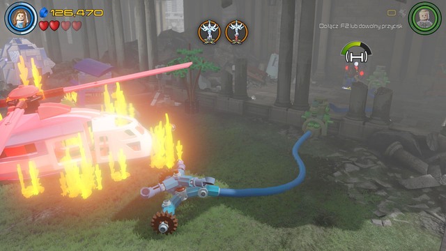 When the location change, go as any character to the right side and destroy the blue-white brick object - Lost in the Aether - Walkthrough - LEGO Marvels Avengers - Game Guide and Walkthrough