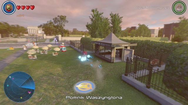 After hanging all 25 flags you must walk to the house shown on the picture - How to get to Washingtons underground? - FAQ - Frequently Asked Questions - LEGO Marvels Avengers - Game Guide and Walkthrough