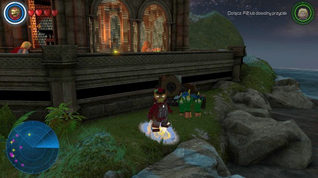 On the right side of the location you will find a small room protected with a force field - Golden bricks - Asgard - secrets - LEGO Marvels Avengers - Game Guide and Walkthrough