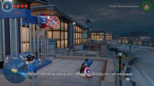 In the middle of the location you will find the place shown on the picture - Golden bricks - S.H.I.E.L.D. Base - secrets - LEGO Marvels Avengers - Game Guide and Walkthrough