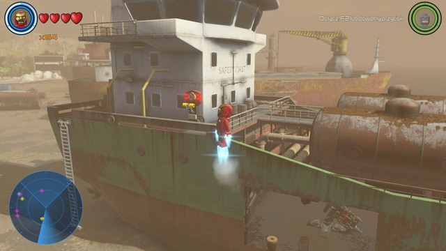 In the shipwreck shown on the picture you will find cannon that you must activate using the lever on the left side - Characters - South Africa - secrets - LEGO Marvels Avengers - Game Guide and Walkthrough