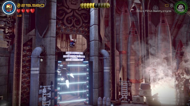 Fifth Minikit is above the laser barricade - Minikits - Rail Hydra - secrets - LEGO Marvels Avengers - Game Guide and Walkthrough