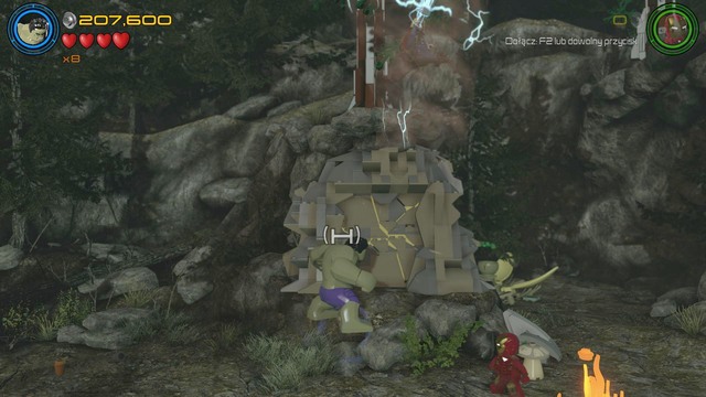 Next to the flower thanks to which you obtained Minikit number 8 you will find a cracked wall - Minikits - Shakespeare in the Park - secrets - LEGO Marvels Avengers - Game Guide and Walkthrough