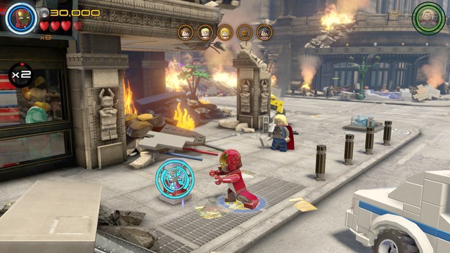 You will receive fourth Minikit after destroying three silver LEGO objects - Minikits - Avengers Assemble - secrets - LEGO Marvels Avengers - Game Guide and Walkthrough