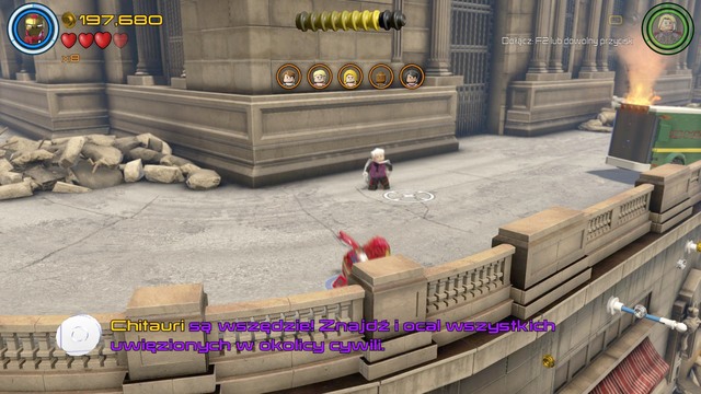 Minikit with number 6 is on the room where the Collector is standing - Minikits - Avengers Assemble - secrets - LEGO Marvels Avengers - Game Guide and Walkthrough