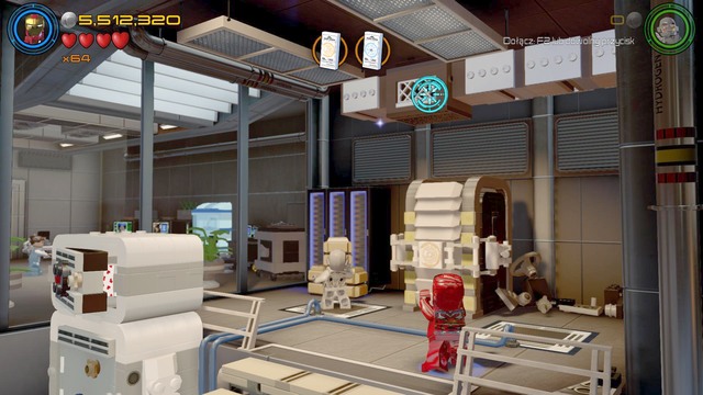 Third Minikit can be found on the right side of the working room - Minikits - No Strings On Me - secrets - LEGO Marvels Avengers - Game Guide and Walkthrough