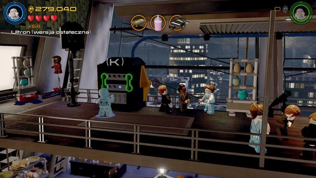 Walk as Ultron towards the place shown on the picture and pull out the green handles - Minikits - No Strings On Me - secrets - LEGO Marvels Avengers - Game Guide and Walkthrough