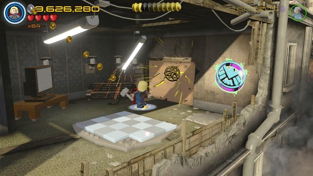 Destroy the cracked wall as Thor and then load the generator that is behind it - Minikits - Rise of Ultron - secrets - LEGO Marvels Avengers - Game Guide and Walkthrough