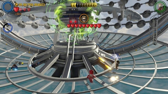 Walk as Vision to the place shown on the picture and use your willpower to pull out two handles - Characters - Lack of Insight - secrets - LEGO Marvels Avengers - Game Guide and Walkthrough