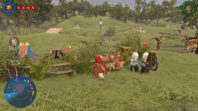 Trousers are hidden in the container shown on the picture - Side missions - Bartons Farm - secrets - LEGO Marvels Avengers - Game Guide and Walkthrough