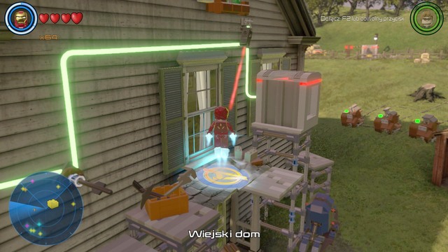 Fly at the top of the scaffolding after activating the system and switch character to Black Widow - Golden bricks - Bartons Farm - secrets - LEGO Marvels Avengers - Game Guide and Walkthrough