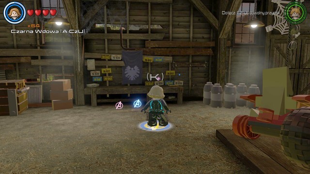 Third one is located inside the barn - Golden bricks - Bartons Farm - secrets - LEGO Marvels Avengers - Game Guide and Walkthrough