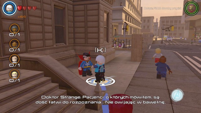 Near Soho you will find Doctor Strange standing near the museum - Side missions - North Manhattan - secrets - LEGO Marvels Avengers - Game Guide and Walkthrough