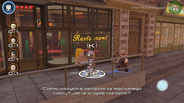 Near Stark Tower you can find Beth the waitress who will have a mission for you - Side missions - North Manhattan - secrets - LEGO Marvels Avengers - Game Guide and Walkthrough