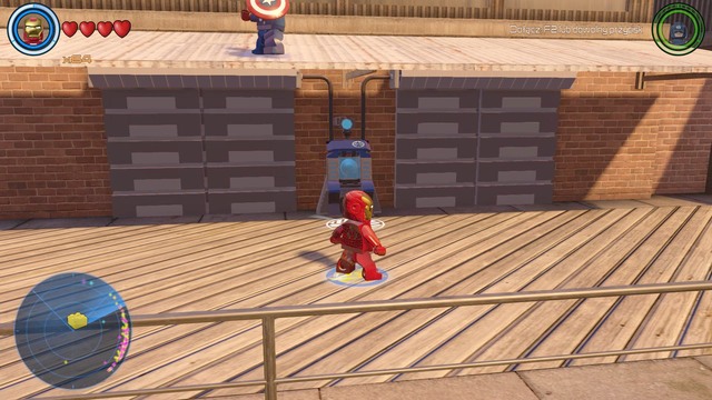 At the garages in the western part you will find a blocked entrance - Golden bricks - North Manhattan - secrets - LEGO Marvels Avengers - Game Guide and Walkthrough