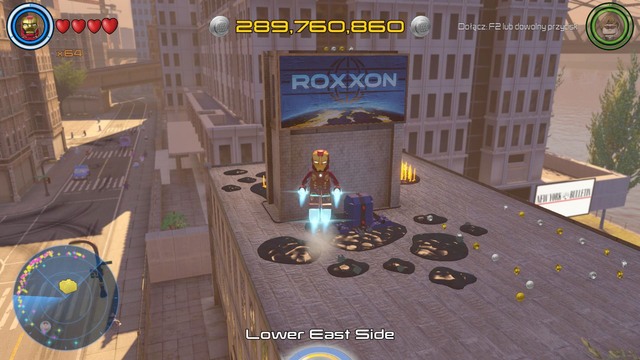 At the border with the central part of Manhattan you will find the building shown on the picture - Golden bricks - North Manhattan - secrets - LEGO Marvels Avengers - Game Guide and Walkthrough