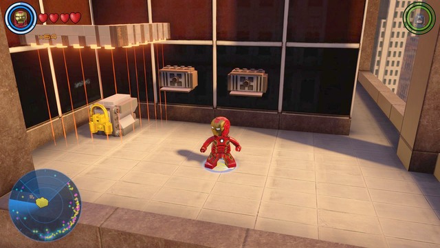 On the neighboring building you will find the place shown on the picture - Golden bricks - North Manhattan - secrets - LEGO Marvels Avengers - Game Guide and Walkthrough