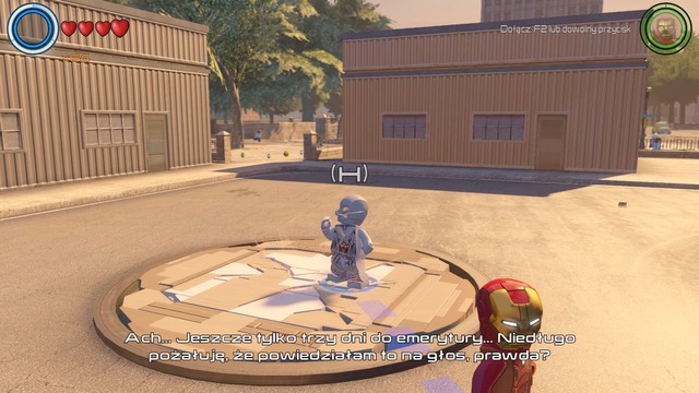 In the workers district you will find another cover under which there is the golden brick - Golden bricks - Central Manhattan - secrets - LEGO Marvels Avengers - Game Guide and Walkthrough