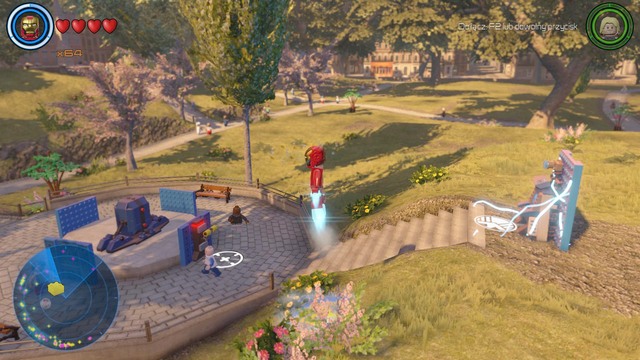 In the central part of Central Park you will find the place shown on the picture - Golden bricks - Central Manhattan - secrets - LEGO Marvels Avengers - Game Guide and Walkthrough
