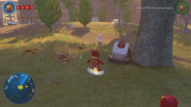 In the northern part of Central Park you will find blocked container and piles of ground next to it - Golden bricks - Central Manhattan - secrets - LEGO Marvels Avengers - Game Guide and Walkthrough