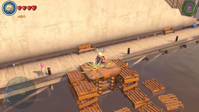 In the western part of southern Manhattan you will find the riddle shown on the picture - Golden bricks - Southern Manhattan - secrets - LEGO Marvels Avengers - Game Guide and Walkthrough