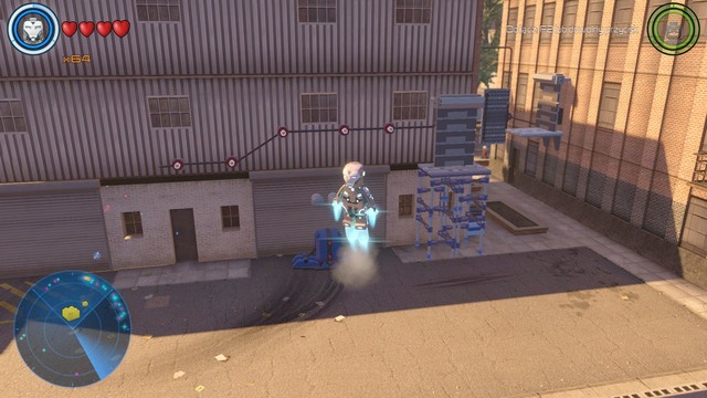 You will find another riddle in the industrial district - Golden bricks - Southern Manhattan - secrets - LEGO Marvels Avengers - Game Guide and Walkthrough