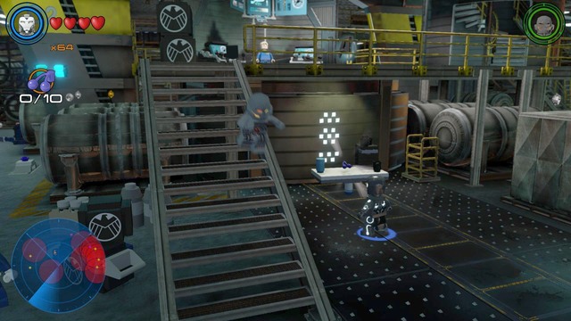 The first one is lying on the table - Side missions - S.H.I.E.L.D. Helicarrier - secrets - LEGO Marvels Avengers - Game Guide and Walkthrough