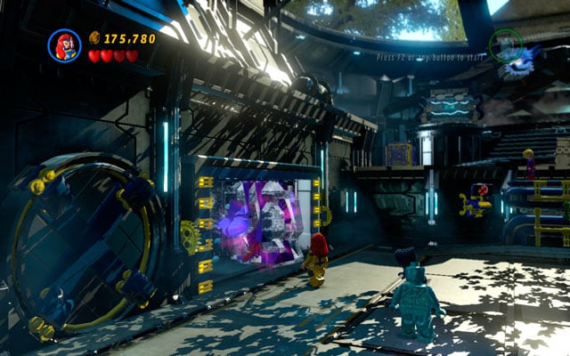 Wait for Juggernaut to block himself, then freeze him with Iceman - Juggernauts and Crosses | Walkthrough - Walkthrough - LEGO Marvel Super Heroes Game Guide & Walkthrough