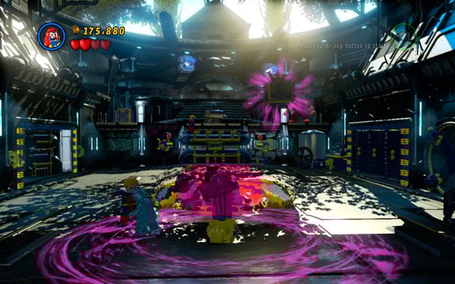 Villain will throw some crates at you again - catch them with your telekinetic skills, then return this gift to the Juggernaut - Juggernauts and Crosses | Walkthrough - Walkthrough - LEGO Marvel Super Heroes Game Guide & Walkthrough