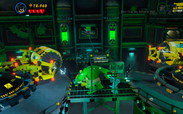 In new location choose Hulk and yank the green handles - Taking Liberties | Walkthrough - Walkthrough - LEGO Marvel Super Heroes Game Guide & Walkthrough