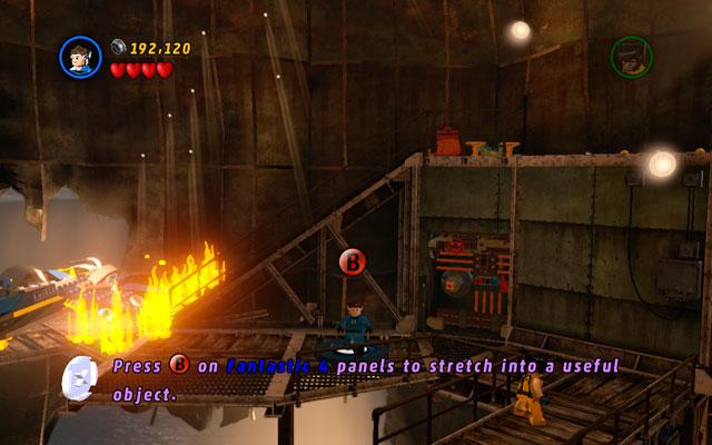 Choose Hulk and approach to the jet, yanking green handles as hard as you can - Taking Liberties | Walkthrough - Walkthrough - LEGO Marvel Super Heroes Game Guide & Walkthrough