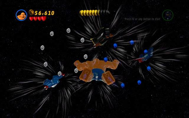 During your flight dont panic, but try to collect as many studs as you can (the most valuable are placed on the right side) - A Doom With a View | Walkthrough - Walkthrough - LEGO Marvel Super Heroes Game Guide & Walkthrough