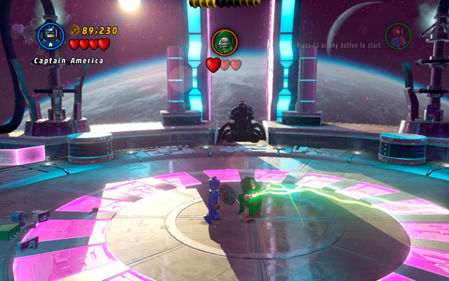 Final round looks very similar - throw big monster away, then defeat Doctor Doom in melee fight - A Doom With a View | Walkthrough - Walkthrough - LEGO Marvel Super Heroes Game Guide & Walkthrough