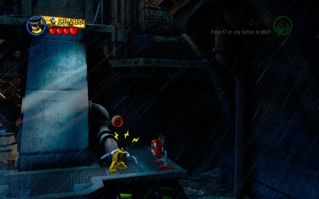 Next lifebelt can be found near the entrance to the prison, on the right side of the platform - Rock Up at the Lock Up | Minikit Sets - Minikit Sets - LEGO Marvel Super Heroes Game Guide & Walkthrough