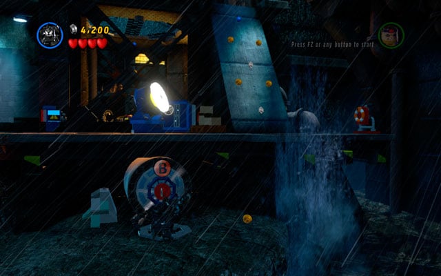 Stand on the seaside under the lift and search for a valve - Rock Up at the Lock Up | Minikit Sets - Minikit Sets - LEGO Marvel Super Heroes Game Guide & Walkthrough