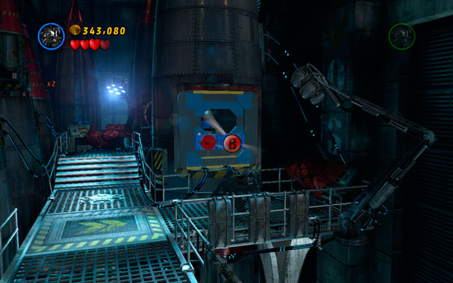 In the new area head right, reaching to the two attaching point - Red Head Detention | Minikit Sets - Minikit Sets - LEGO Marvel Super Heroes Game Guide & Walkthrough