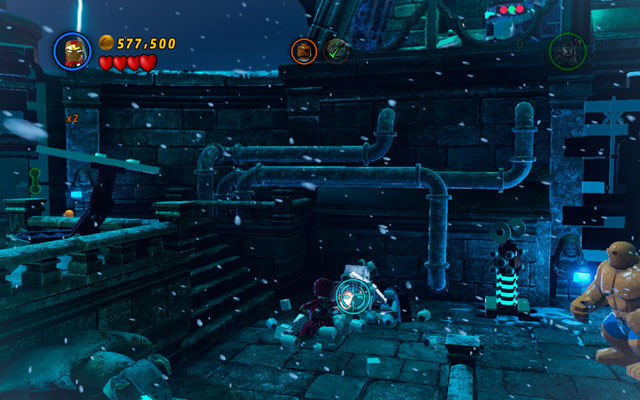 Second is located on the left part of the arena, on which Human Torch is fighting the enemies - Doctor in the House | Minikit Sets - Minikit Sets - LEGO Marvel Super Heroes Game Guide & Walkthrough