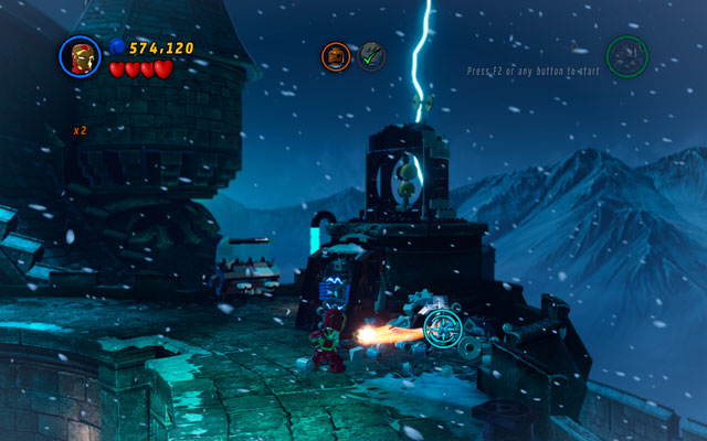 Fourth one can be founded on the tower on the right, near to the battery - Doctor in the House | Minikit Sets - Minikit Sets - LEGO Marvel Super Heroes Game Guide & Walkthrough