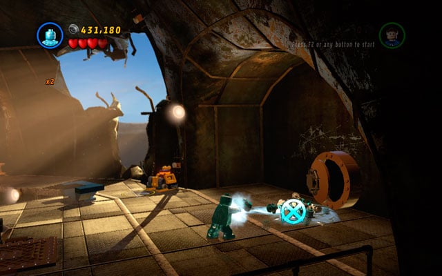 The last minikit on this level can be obtained near to the entrance to the arena - Taking Liberties | Minikit Sets - Minikit Sets - LEGO Marvel Super Heroes Game Guide & Walkthrough