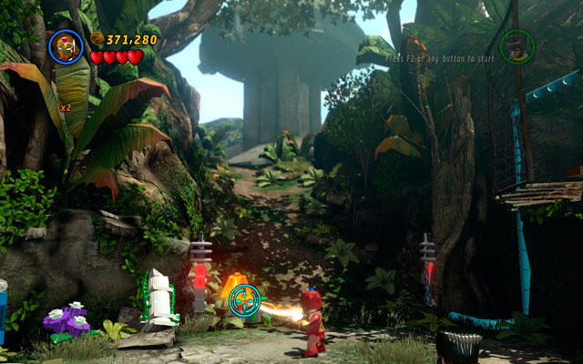 Final, fifth egg can be found near to the exit from this stage, vis-a-vis to the bunker - Rapturous Rise | Minikit Sets - Minikit Sets - LEGO Marvel Super Heroes Game Guide & Walkthrough